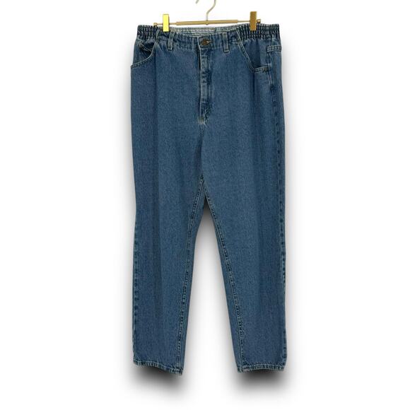 90s Vintage Lee Denim Mom Jeans, High Rise, Straight Leg, Fits Size M - Picture 1 of 6